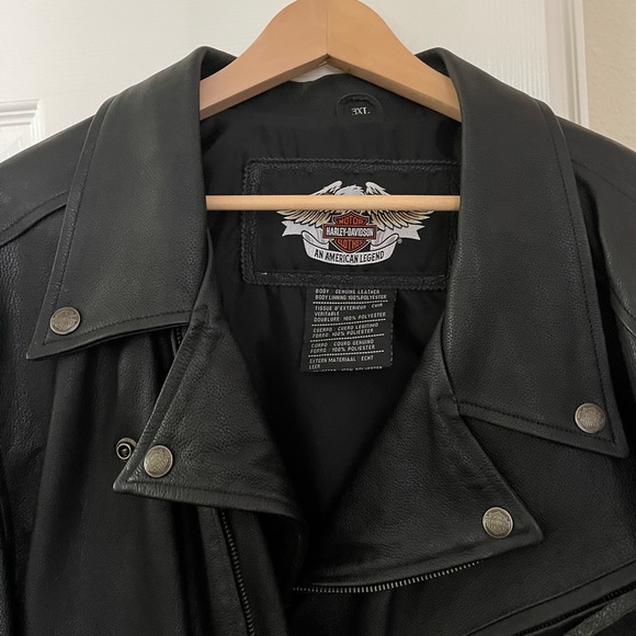 Mens Harley Davidson Leather Jacket 3XL - Picture 4 of 9